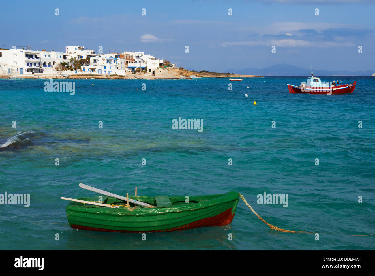 Grecia CICLADI, Koufonissi isola, Hora Porto e paese Foto Stock