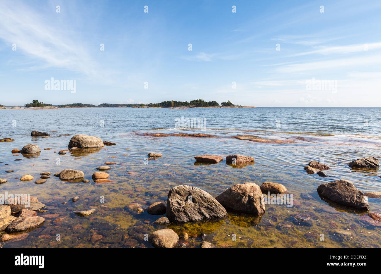 Vista estiva del Mar Baltico Foto Stock