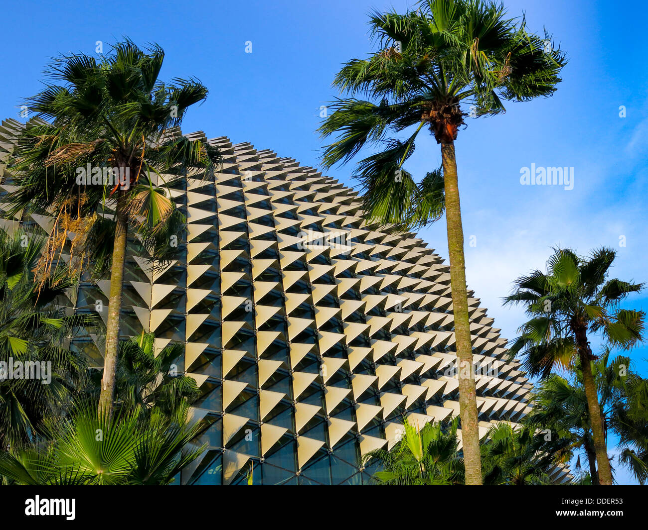 Architettura dettaglio della Spianata Il Teatro sulla Baia di Singapore Foto Stock