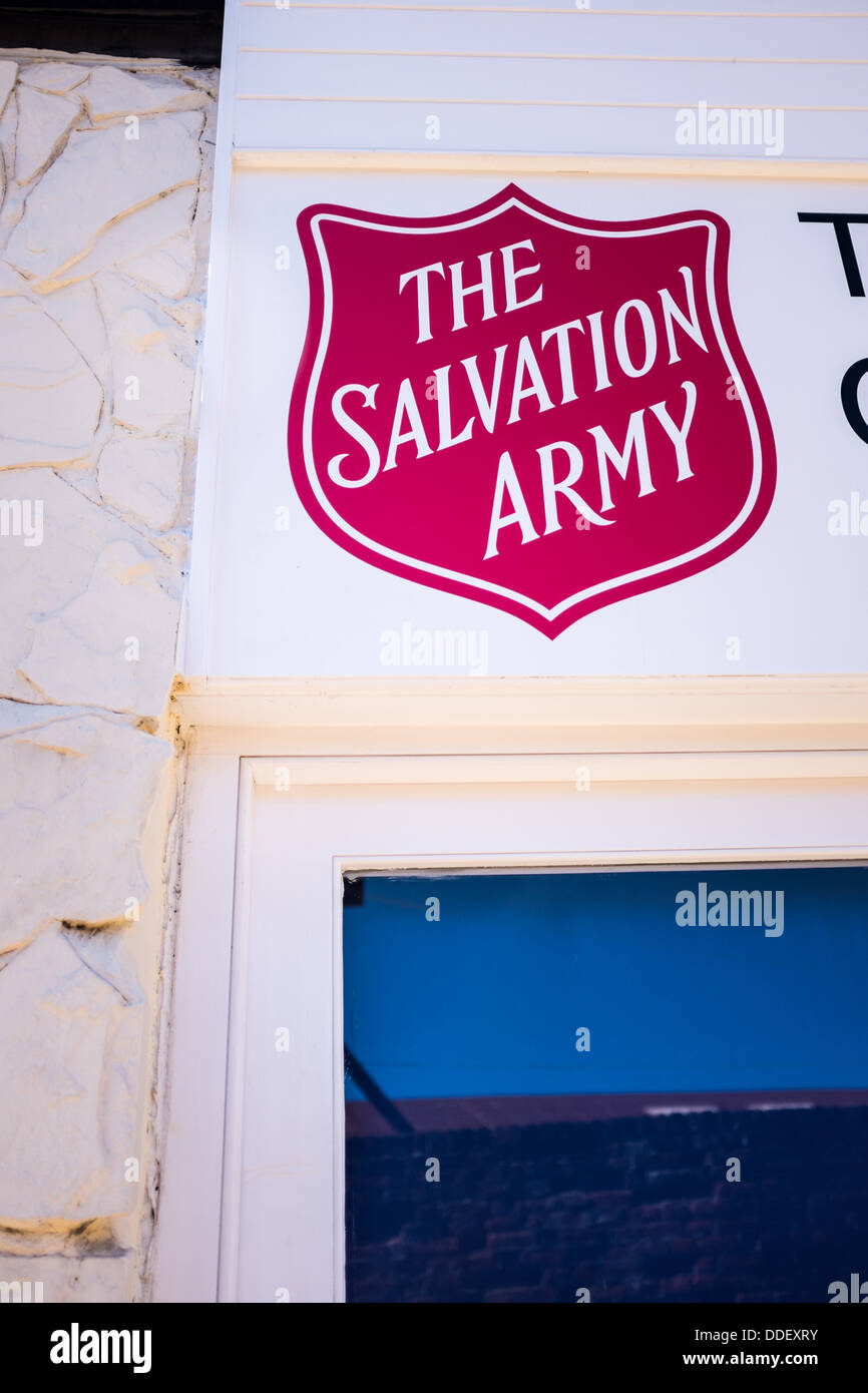 Segno di Office per l'Esercito della Salvezza. Foto Stock