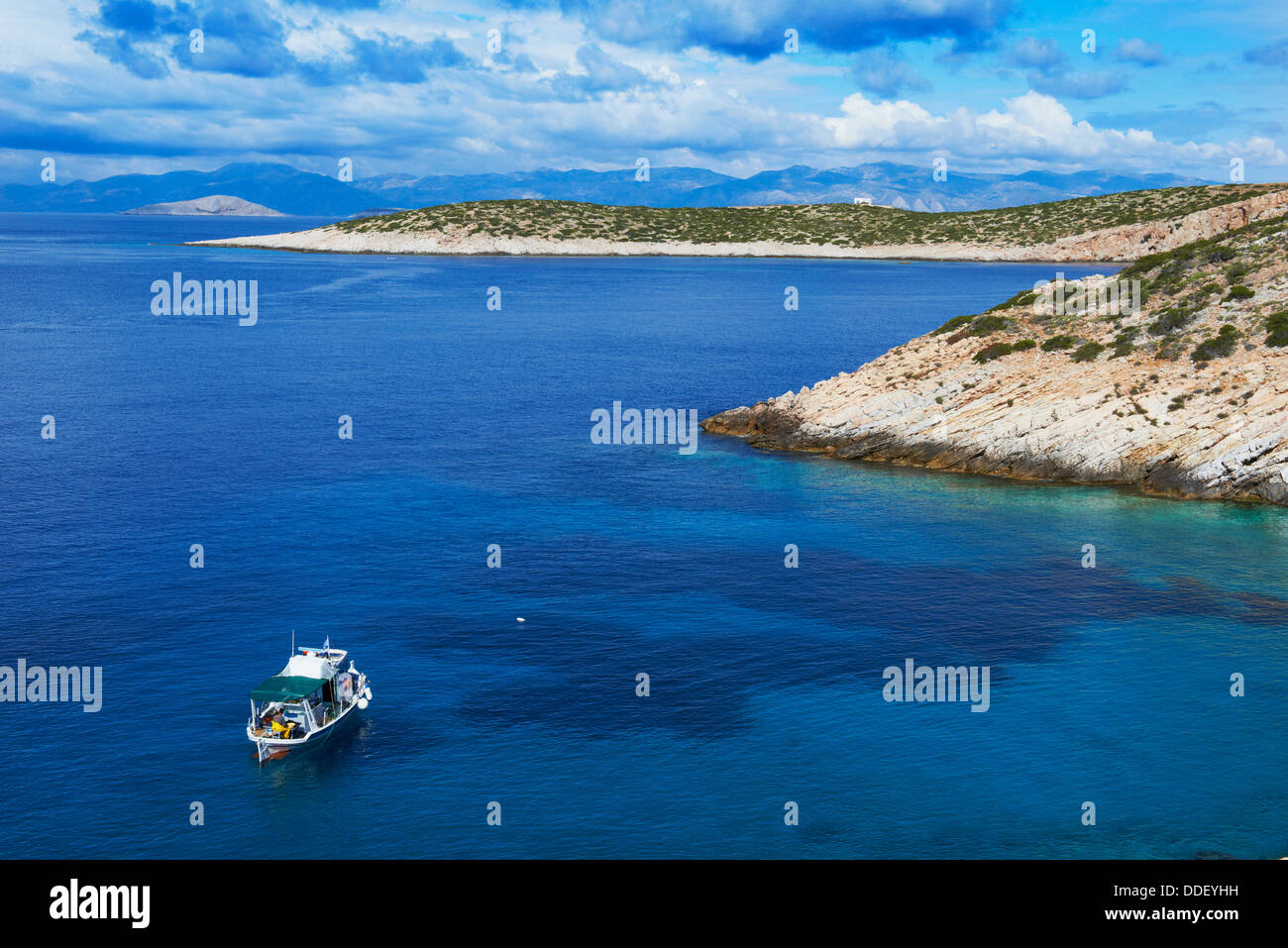 Grecia CICLADI, isola di Donoussa, Kedros bay Foto Stock