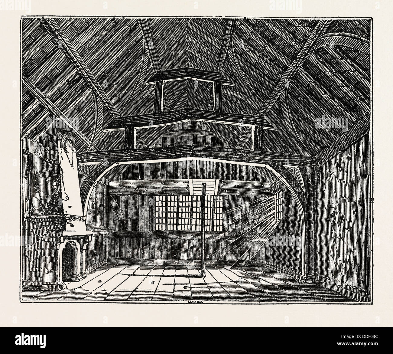 Bedchamber a Leicester, in cui Richard III ha dormito un paio di notti prima della battaglia di Bosworth, Regno Unito, Gran Bretagna British, europa Foto Stock