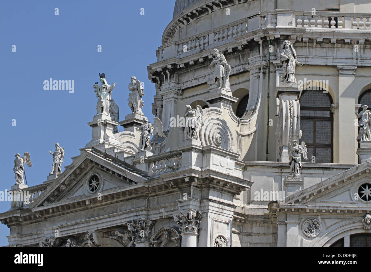 Cupola della chiesa della Madonna della salute in Venezia in Italia Foto Stock