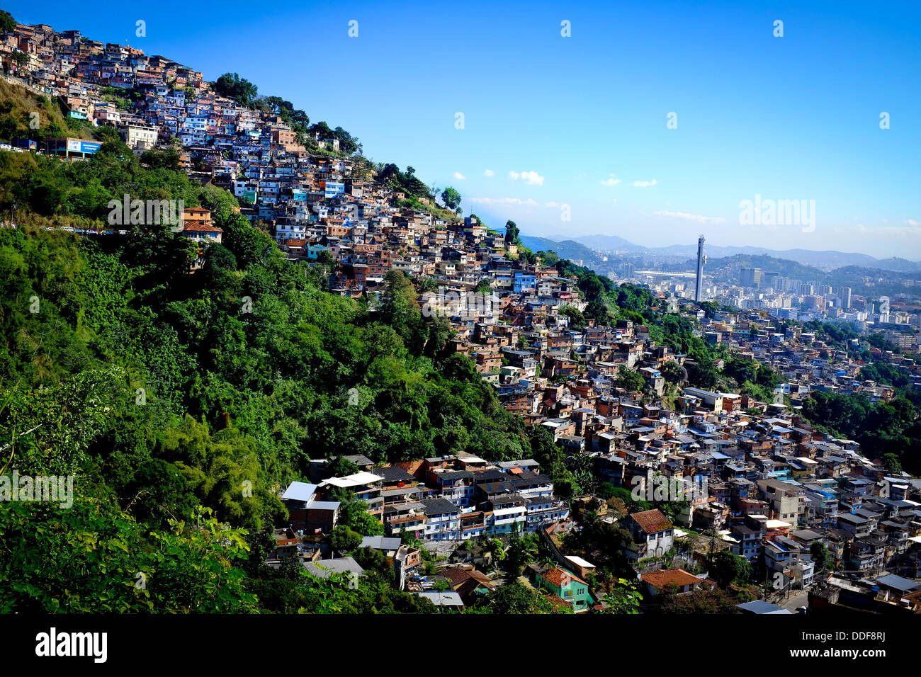 Santa Teresa favelas di Rio de Janeiro, Brasile Foto Stock