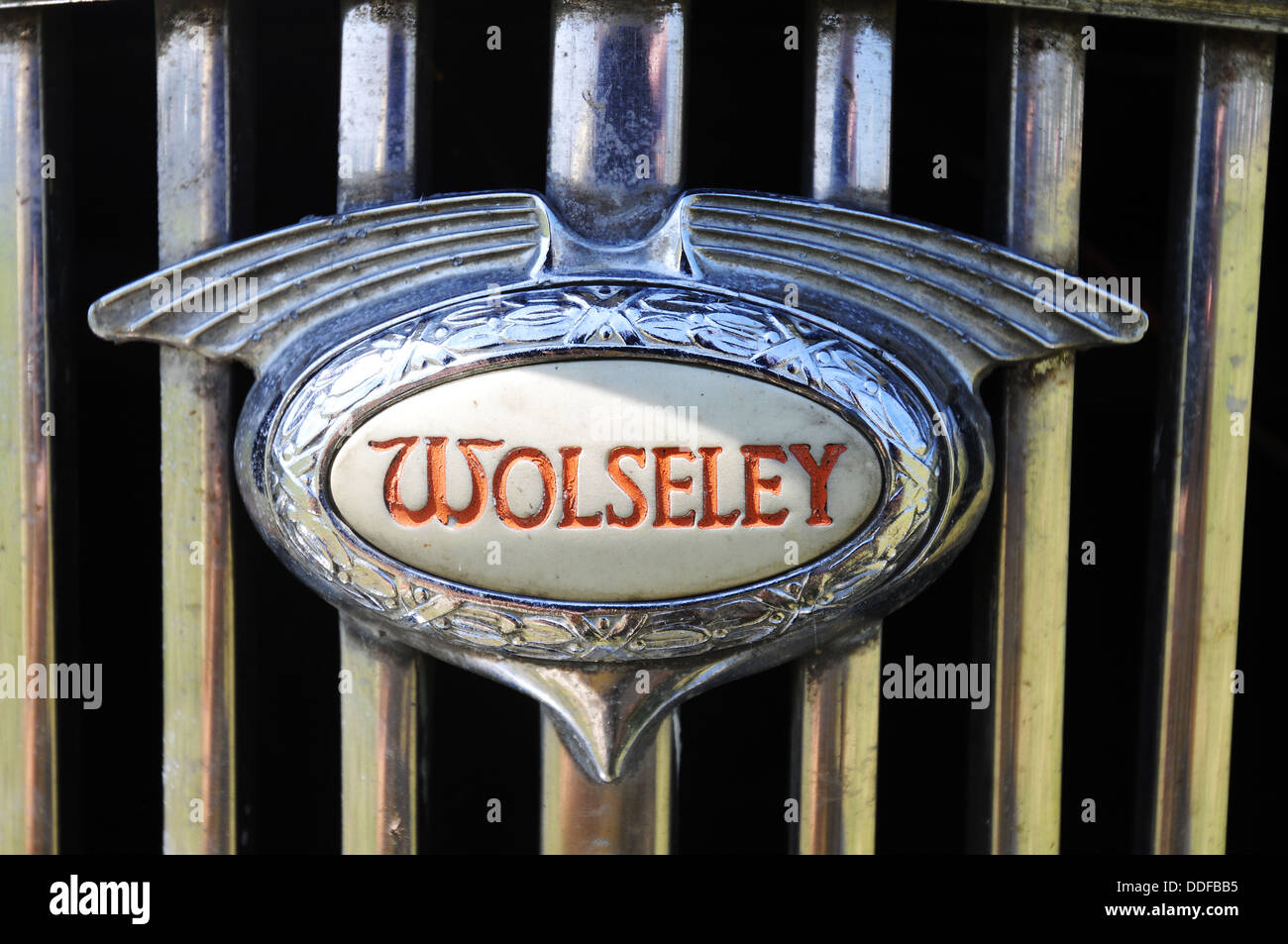 Wolseley classic car badge Foto Stock