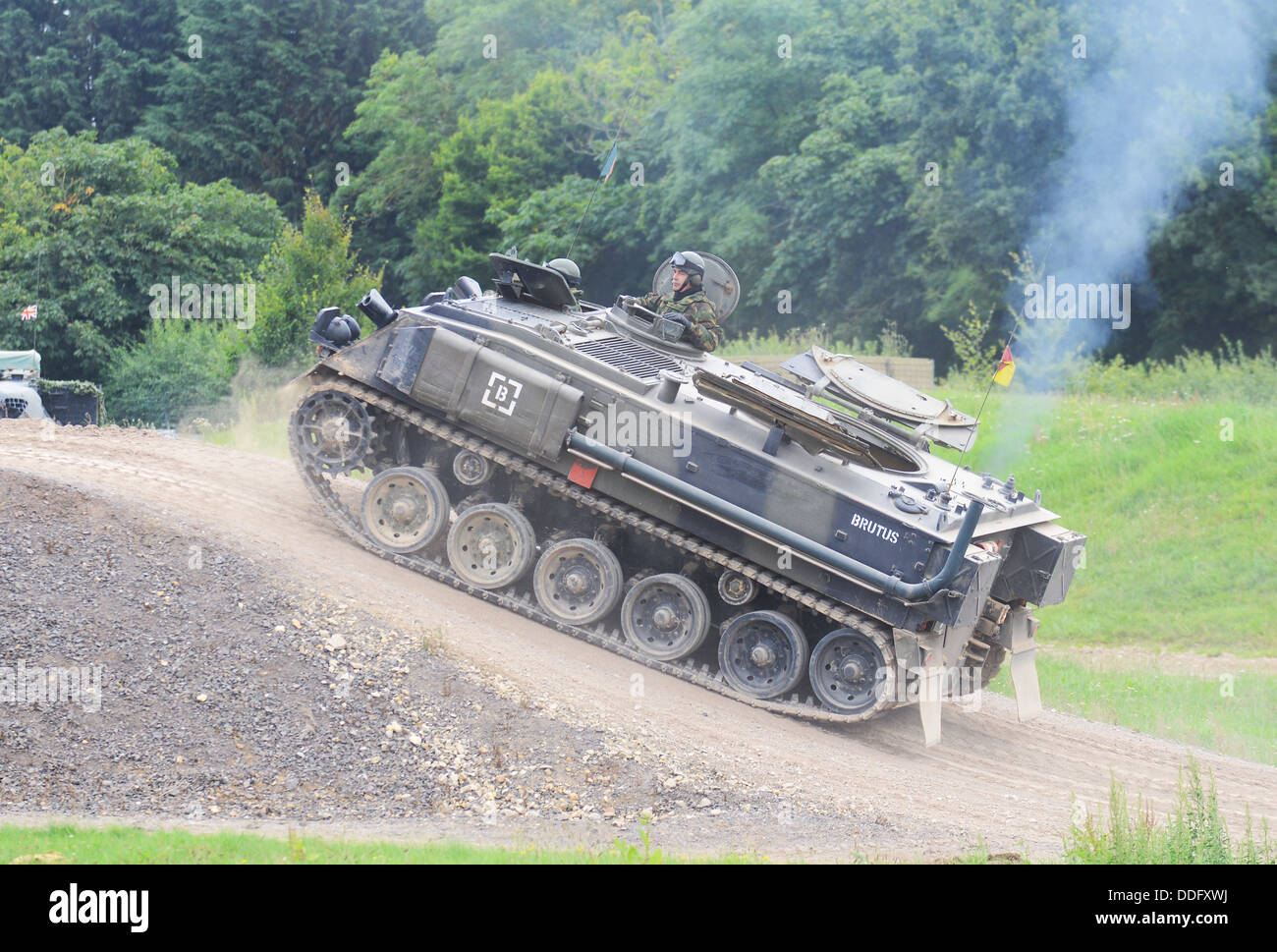 M113 personale armato portante al Bovington Tank Museum, Dorset, Gran Bretagna, Regno Unito Foto Stock