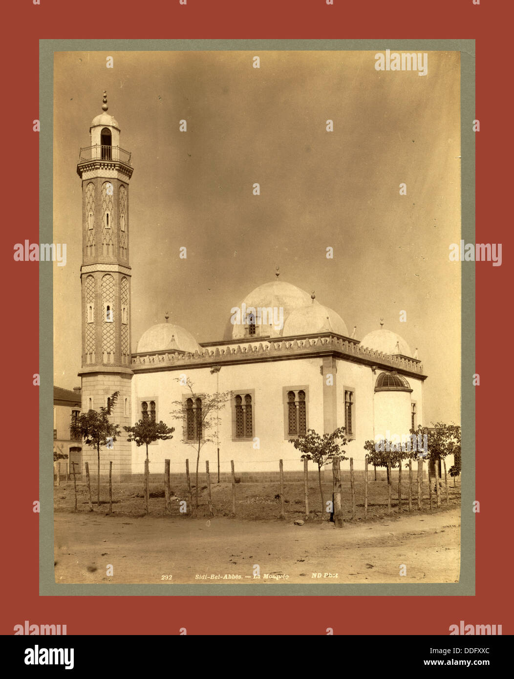 Sidi Bel Abbes moschea, Algeri, Neurdein fratelli 1860 1890, Neurdein fotografie di Algeria bizantina inclusi Foto Stock