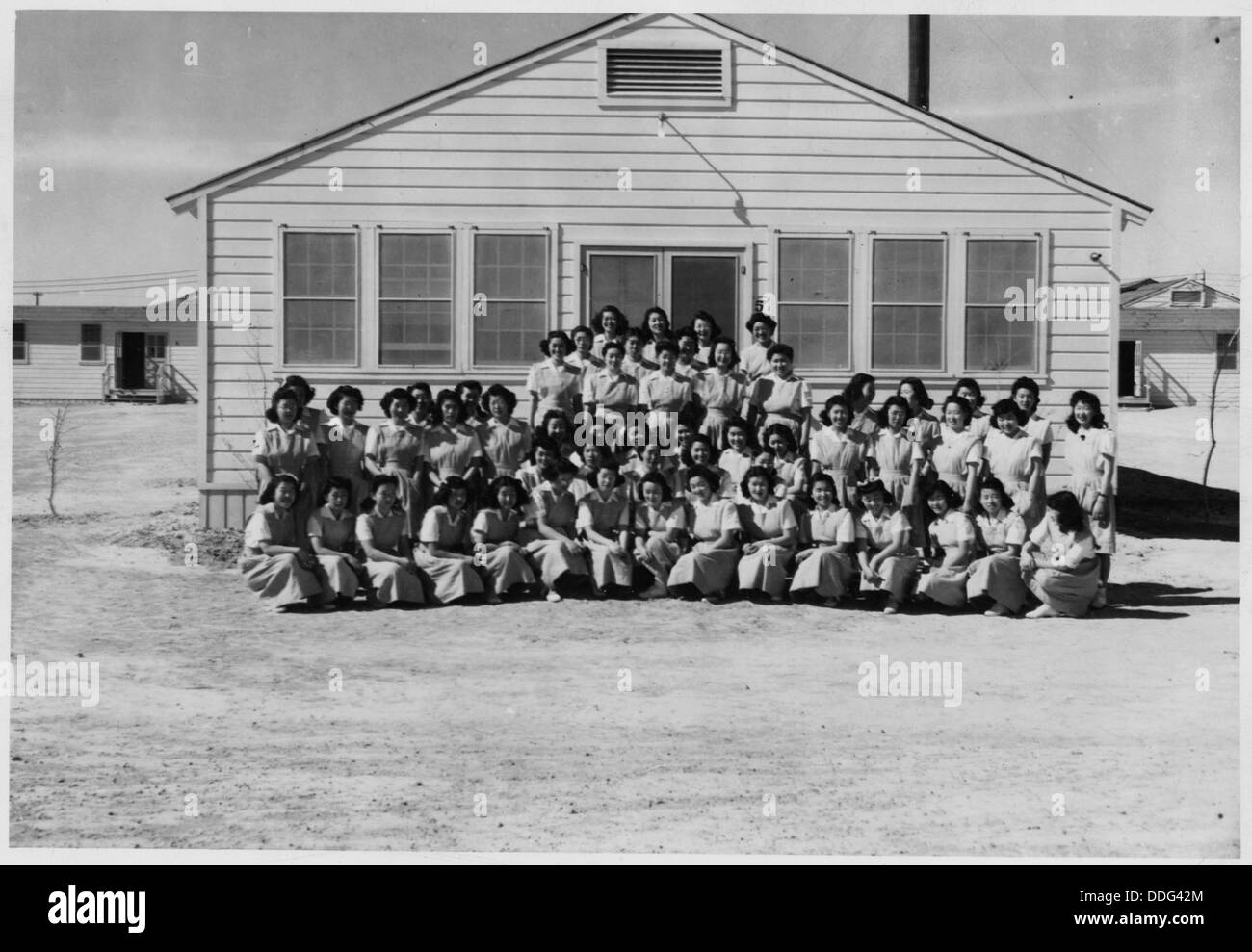 Gli infermieri del Topaz Hospital nello Utah hanno fornito cure mediche essenziali agli internati del Topaz Internment Camp durante la seconda guerra mondiale, un servizio fondamentale per mantenere la salute e il benessere in condizioni difficili. Foto Stock