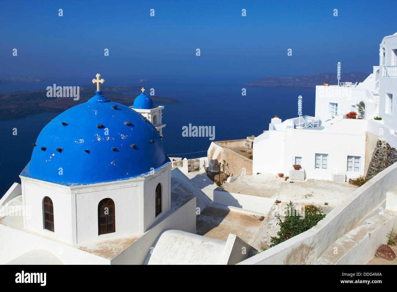 Grecia CICLADI Santorini Island, Firostefani village Foto Stock