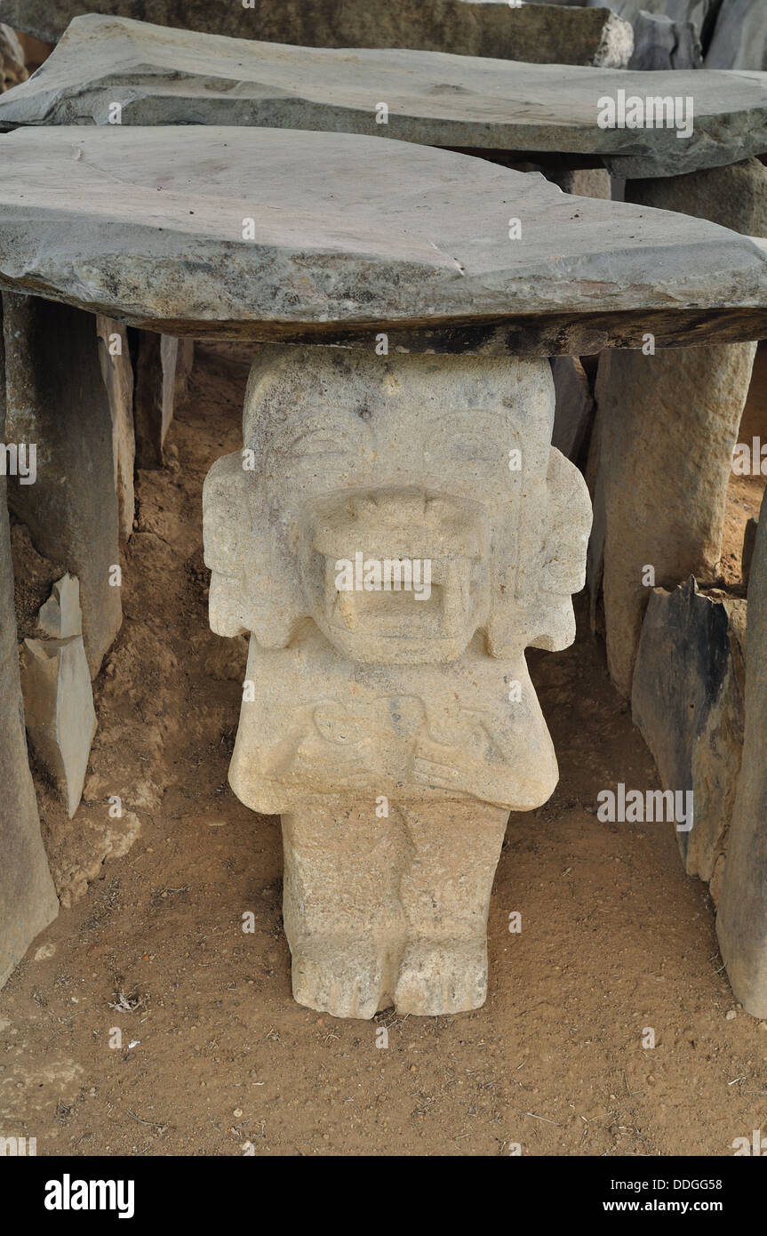 Cane - Alto de los Idolos in ISNOS - Parco Archeologico di San Agustin . Dipartimento di Huila.COLOMBIA Foto Stock