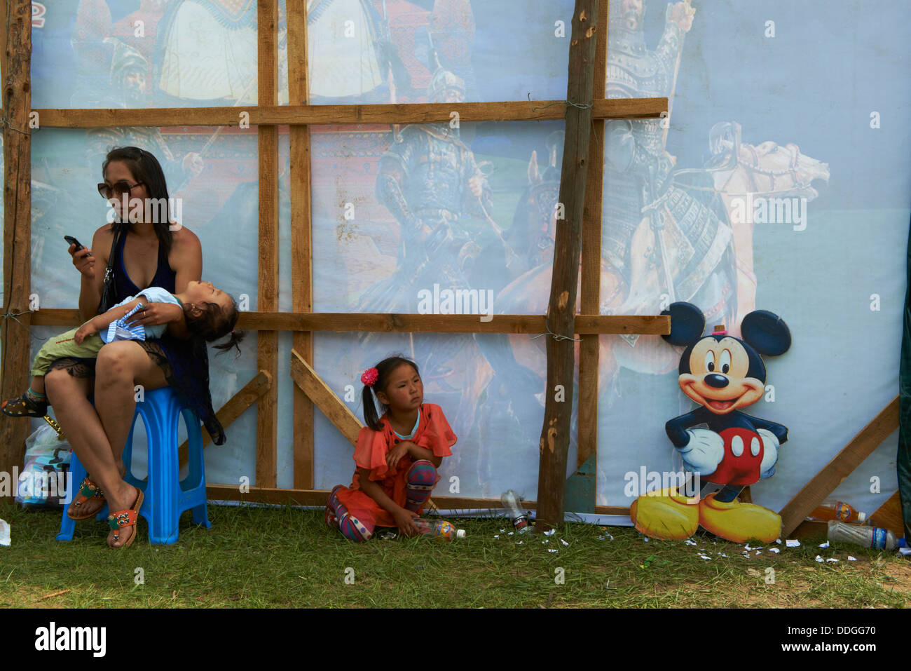 Mongolia, provincia Arkhangai, Naadam festival, fotografo scenario Foto Stock