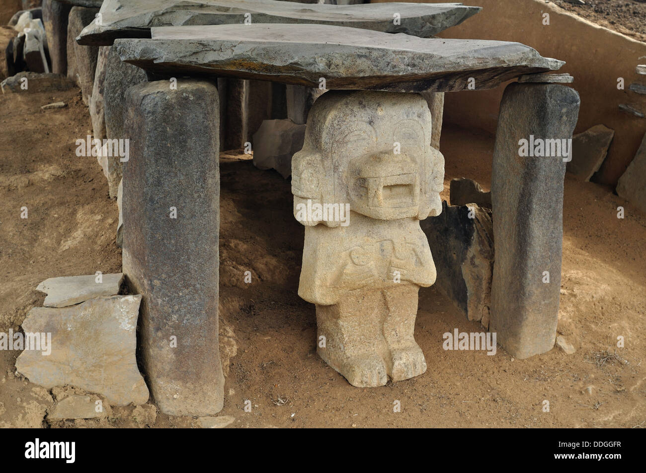 Cane - Alto de los Idolos in ISNOS - Parco Archeologico di San Agustin . Dipartimento di Huila.COLOMBIA Foto Stock