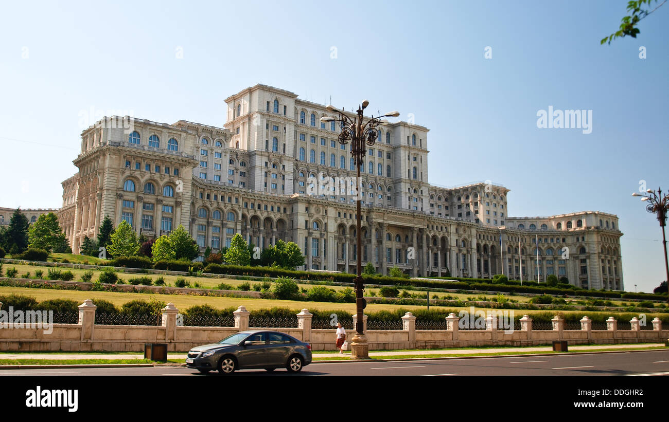 Palazzo del Parlamento, in Romania, Bucarest. Foto Stock