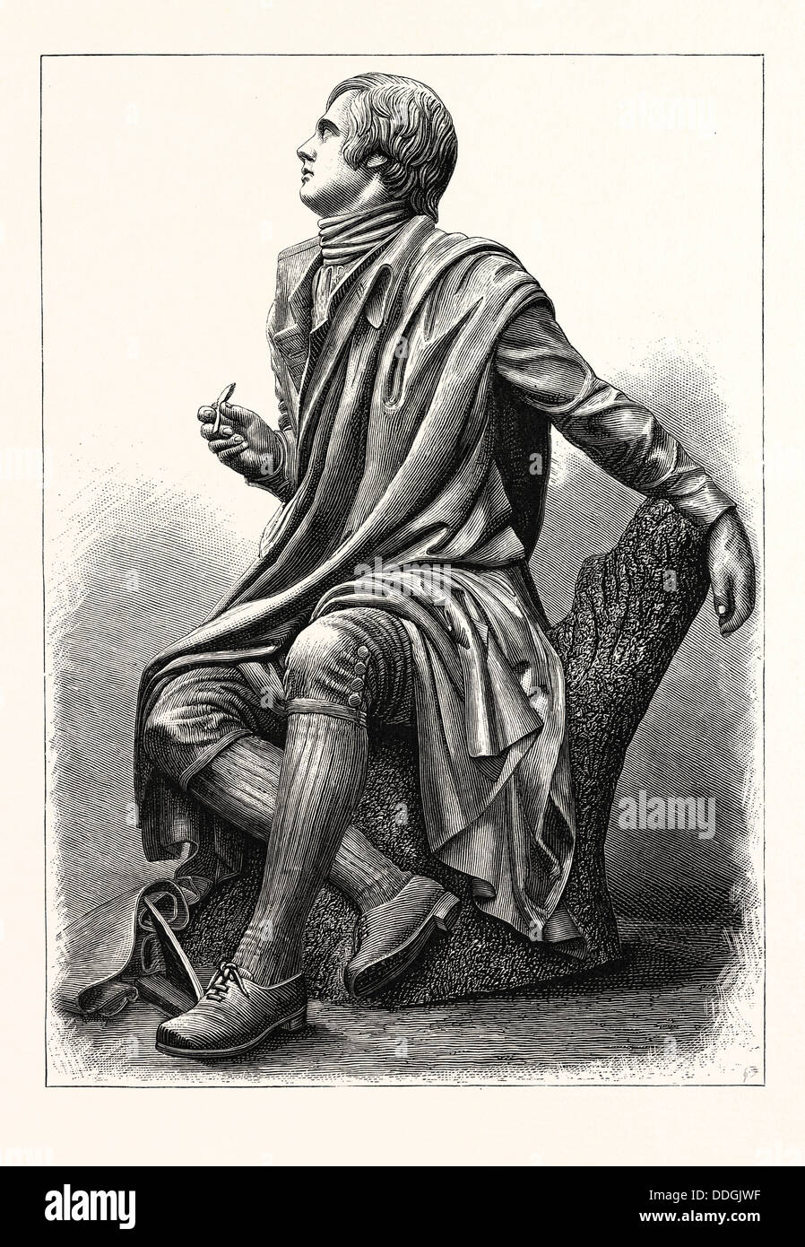 Statua del poeta scozzese Robert Burns, 1759 1796 Foto Stock