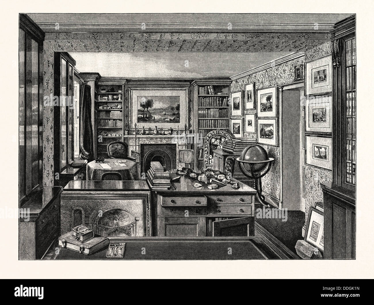 M. Ruskin di studio. Dopo un disegno da Alexander Macdonald. John Ruskin (8 Febbraio 1819 20 gennaio 1900) Foto Stock