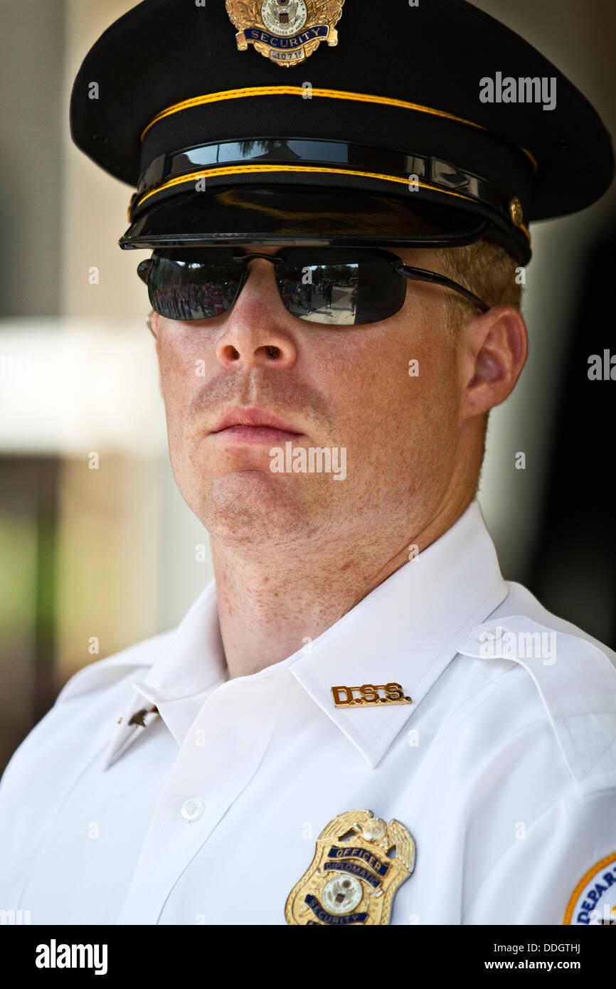 Protezione diplomatica servizio di guardia Foto Stock