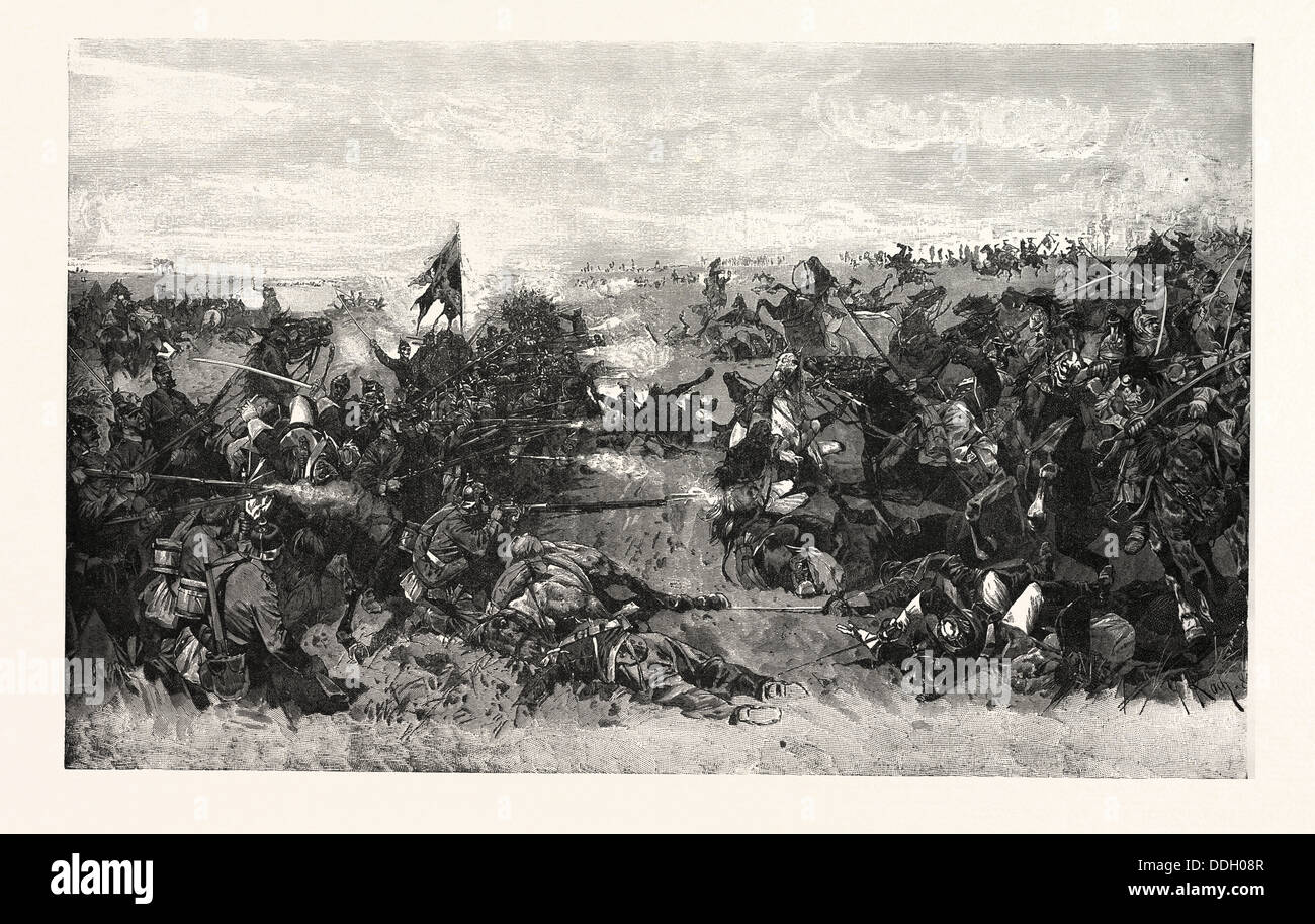 Guerra franco-prussiana: La cinquantaduesima reggimento di fanteria nella battaglia di Vionville il 16 agosto 1870, Francia Foto Stock