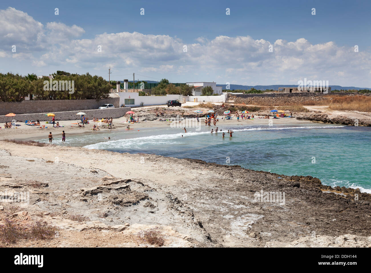 Spiaggia a Diana Marina, Puglia (Puglia), Italia meridionale Foto Stock