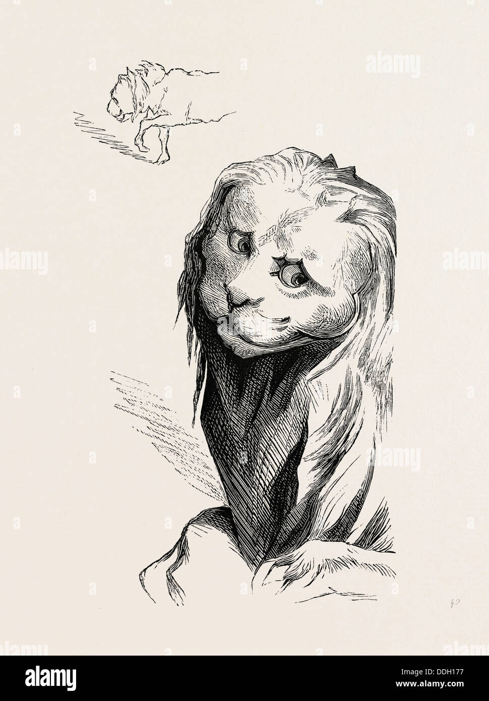 Un Medioevo LION Foto Stock