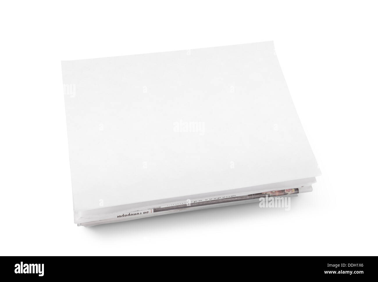 Stack di giornale con uno spazio vuoto Foto Stock