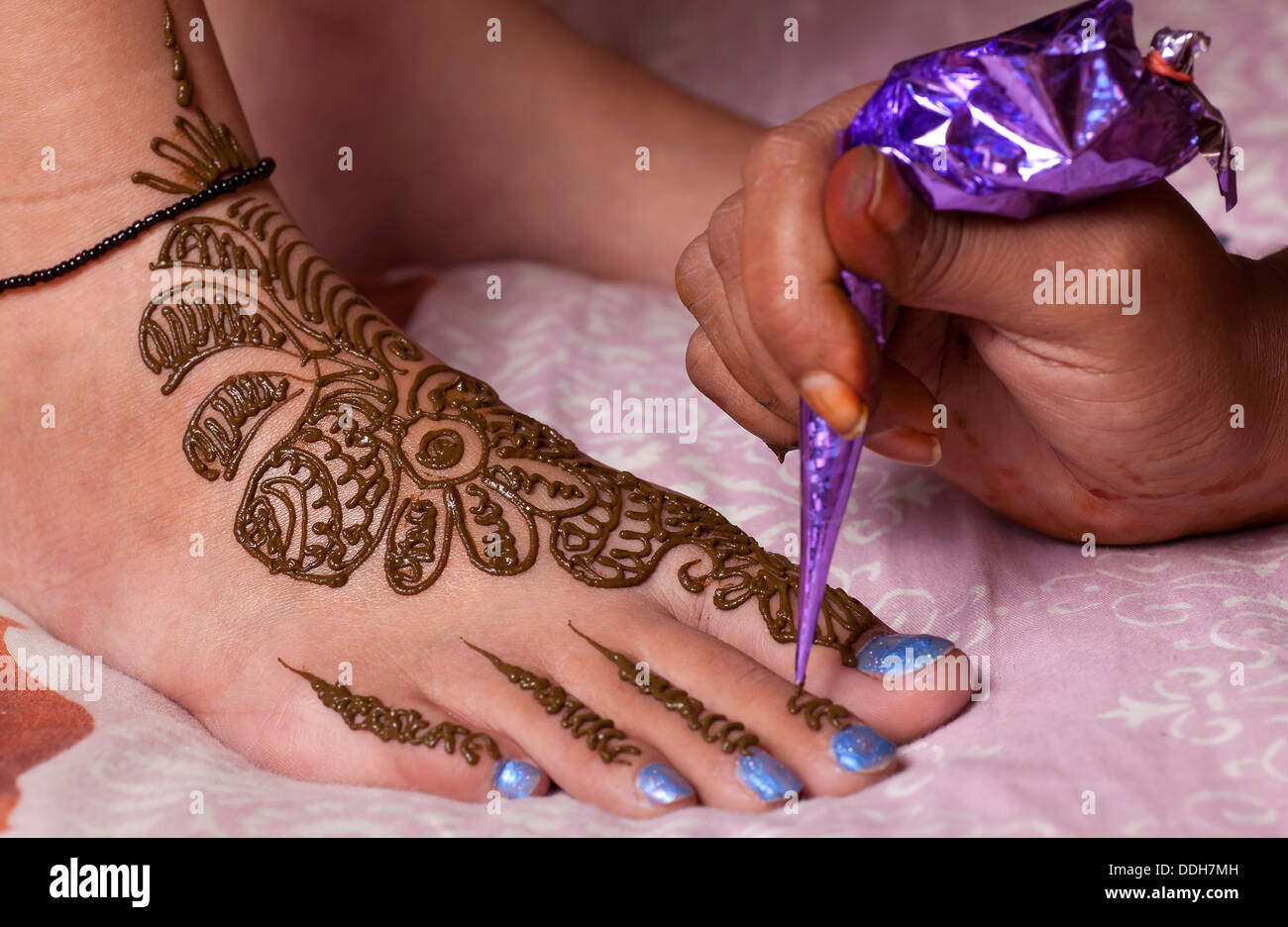 Henna (mehandi) Foto Stock