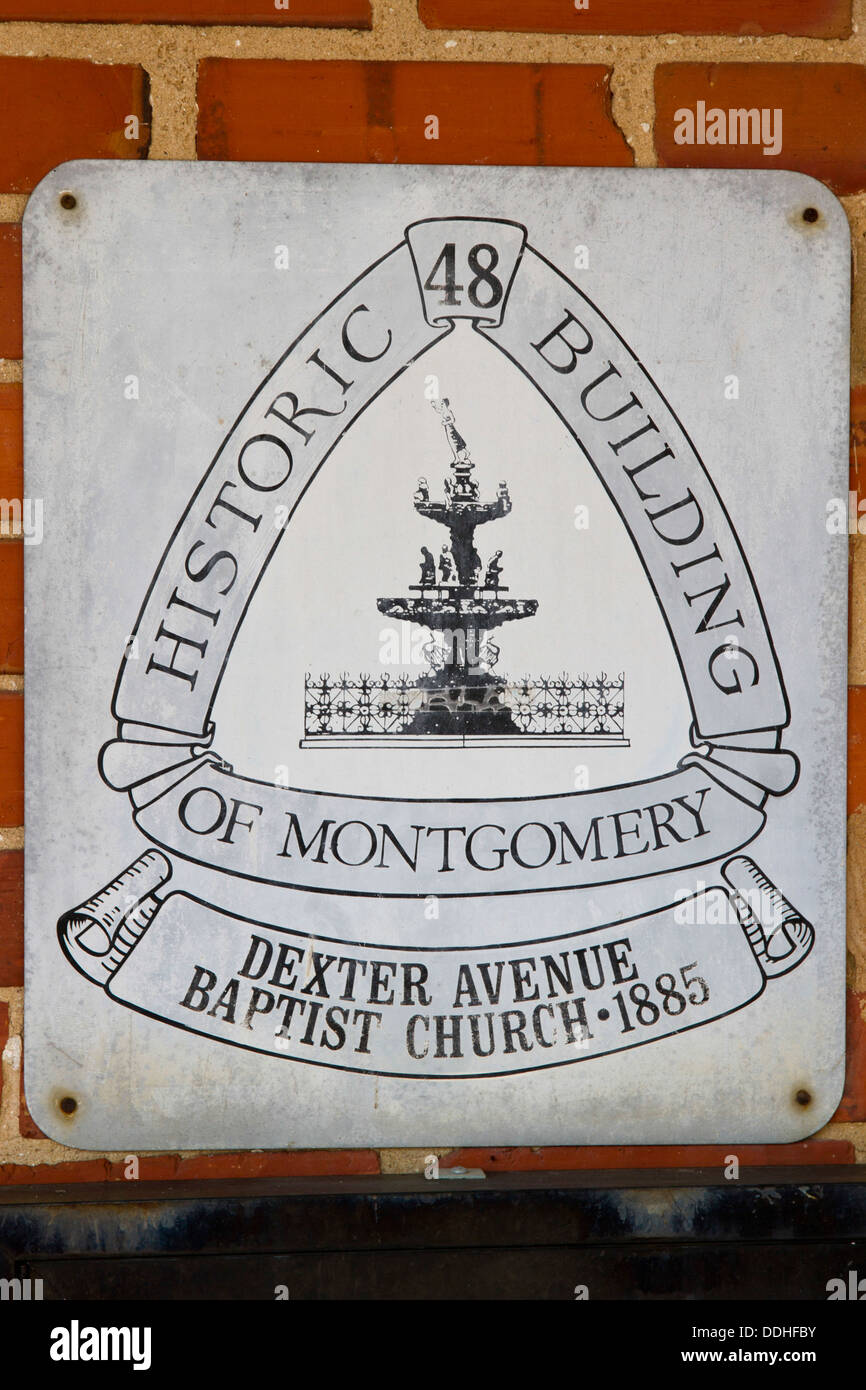 Il Dexter avenue King Memorial Baptist Church, dove Martin Luther King Jr. lavorato, Montgomery, AL, STATI UNITI D'AMERICA Foto Stock