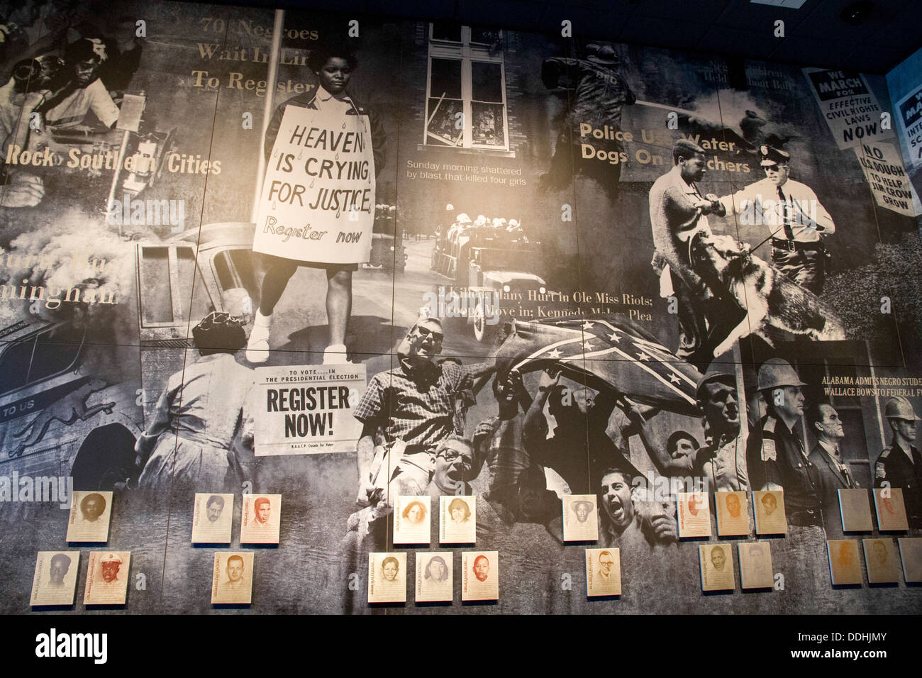 Il museo dei diritti civili. Montgomery, AL, STATI UNITI D'AMERICA Foto Stock