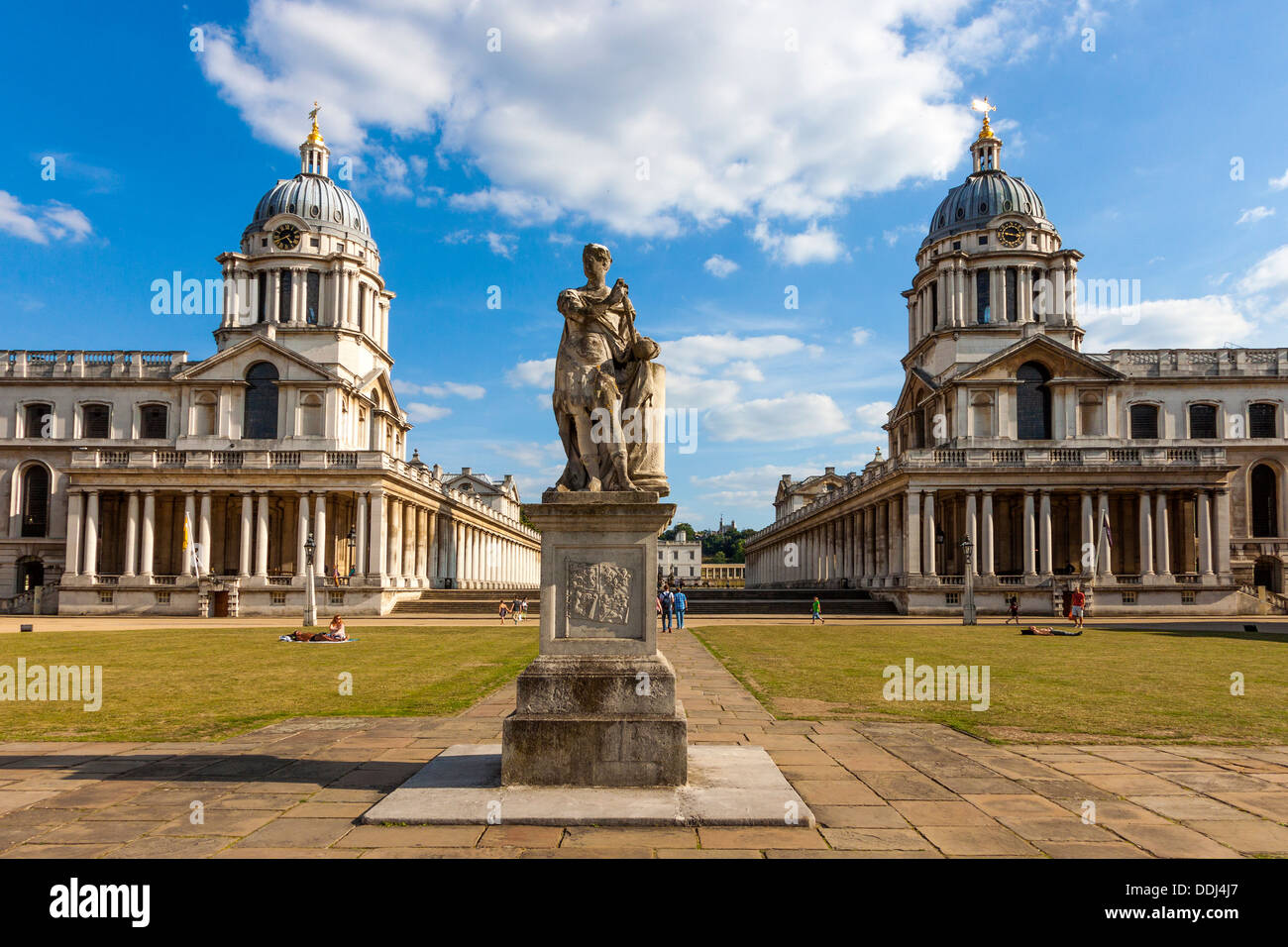 George II da Rysbrack, Old Royal Naval College di Greenwich Foto Stock