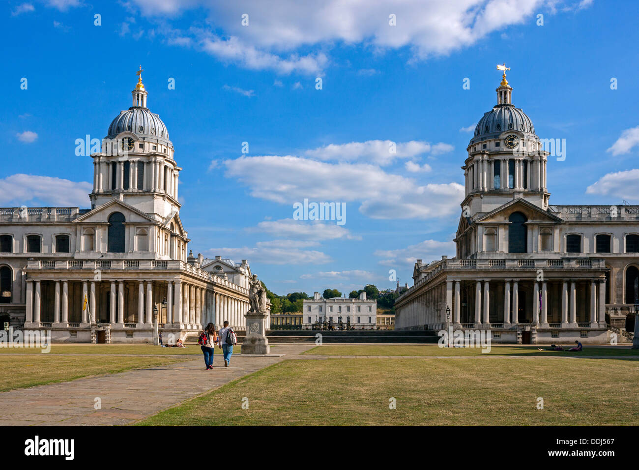 Old Royal naval College e la casa della regina, greenwich Foto Stock