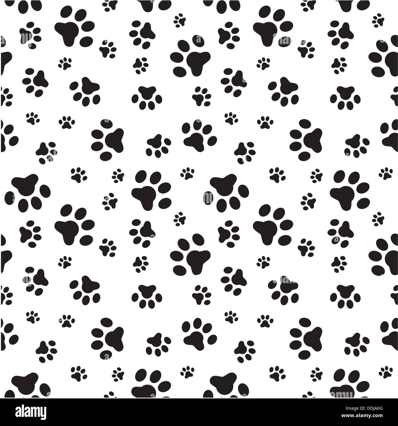 Un casuale dimensioni modello senza giunture di cani zampe sagome Foto Stock