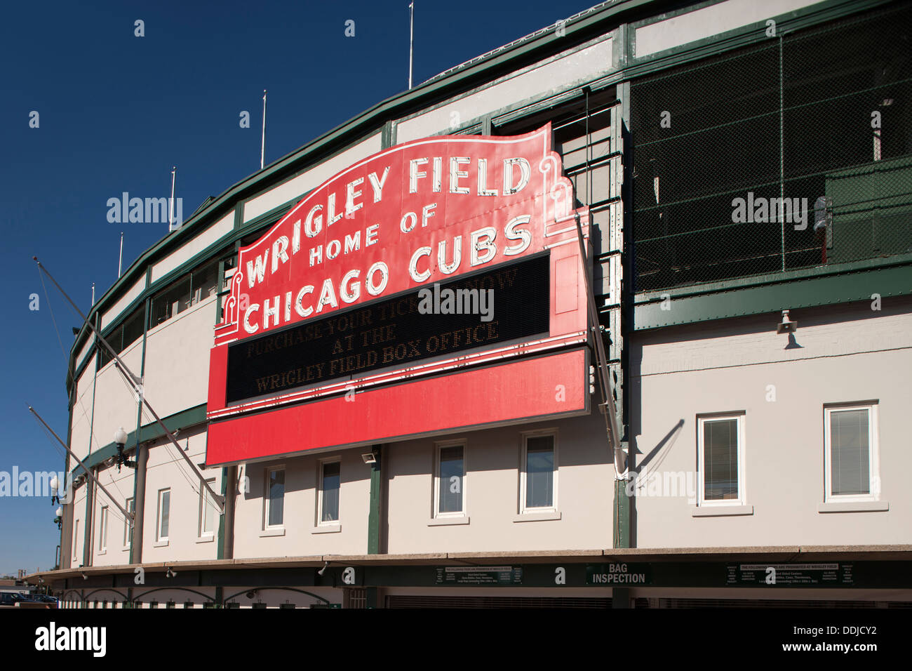 CHICAGO CUBS ENTRATA PRINCIPALE MARQUEE Wrigley Field Baseball Stadium (©Zachary Taylor Davis 1914) CHICAGO ILLINOIS USA Foto Stock