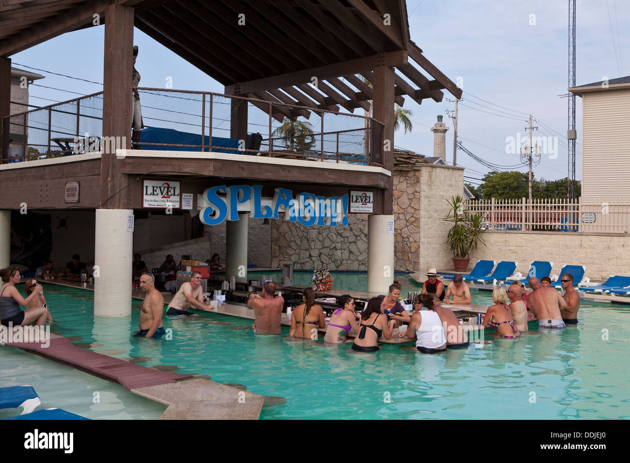 SPLASH bar swim-up è raffigurato nella Put-In-Bay su South Bass Isola, Ohio Foto Stock