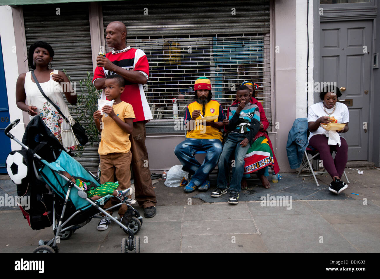 Ovest generale comunità indiana scena di strada nella zona ovest di Londra Foto Stock