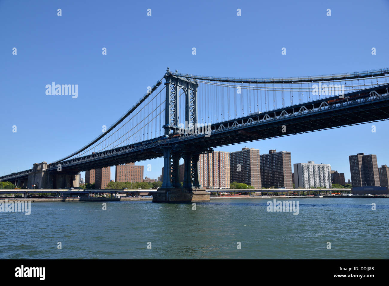 Manhattan Bridge, Manhattan, New York, New York, Stati Uniti d'America Foto Stock