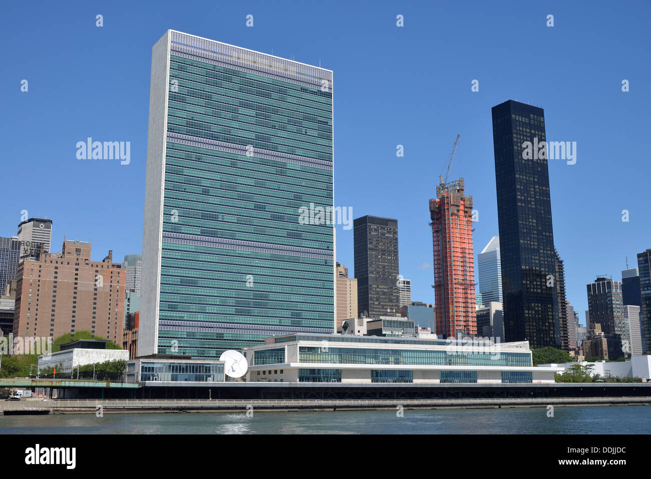 Il Quartier Generale delle Nazioni Unite di Manhattan, New York, New York, Stati Uniti d'America Foto Stock