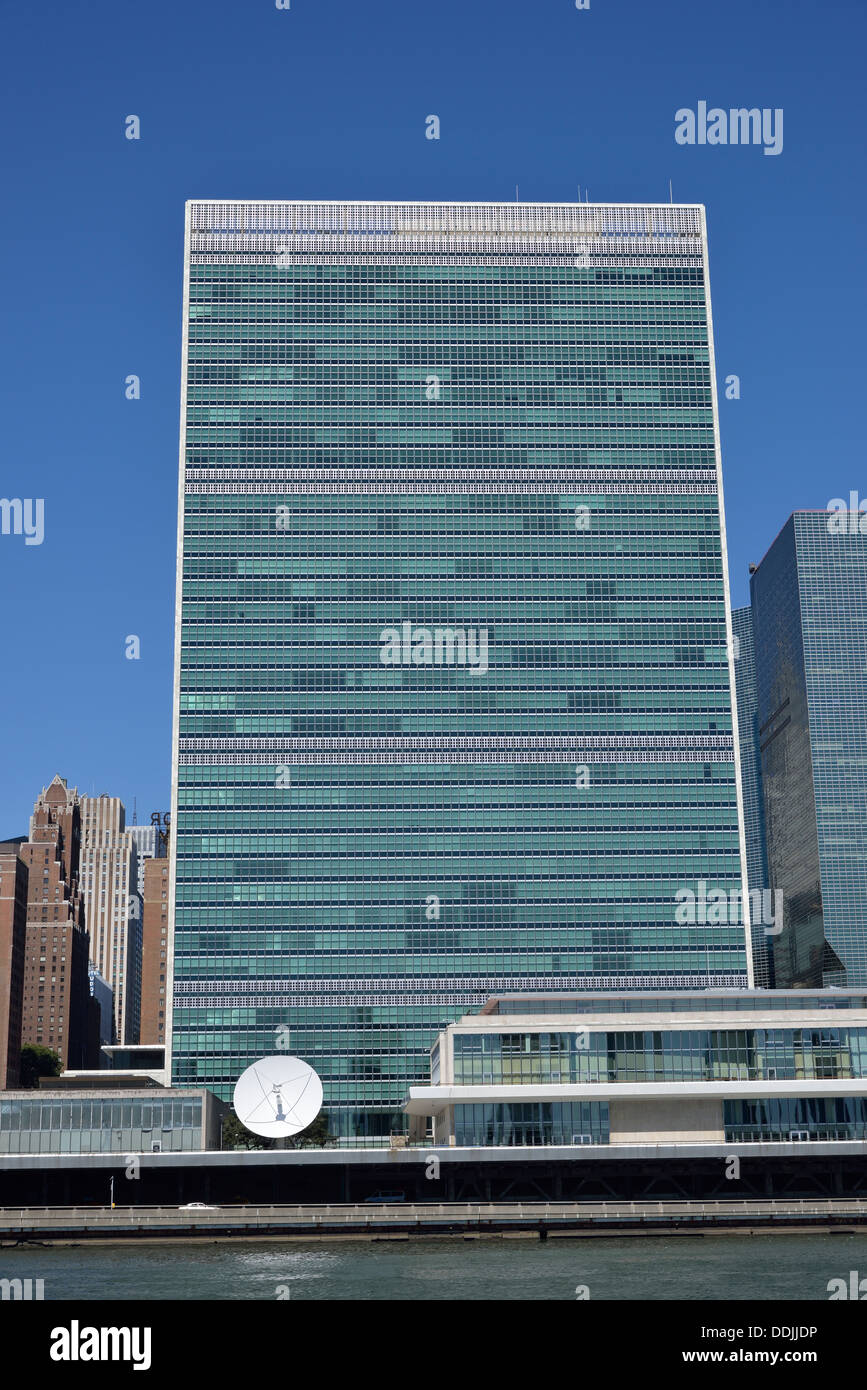 Il Quartier Generale delle Nazioni Unite di Manhattan, New York, New York, Stati Uniti d'America Foto Stock