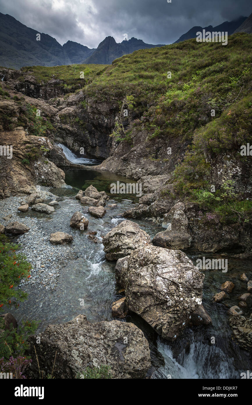Cascate, Glen fragile, Isola di Skye in Scozia Foto Stock