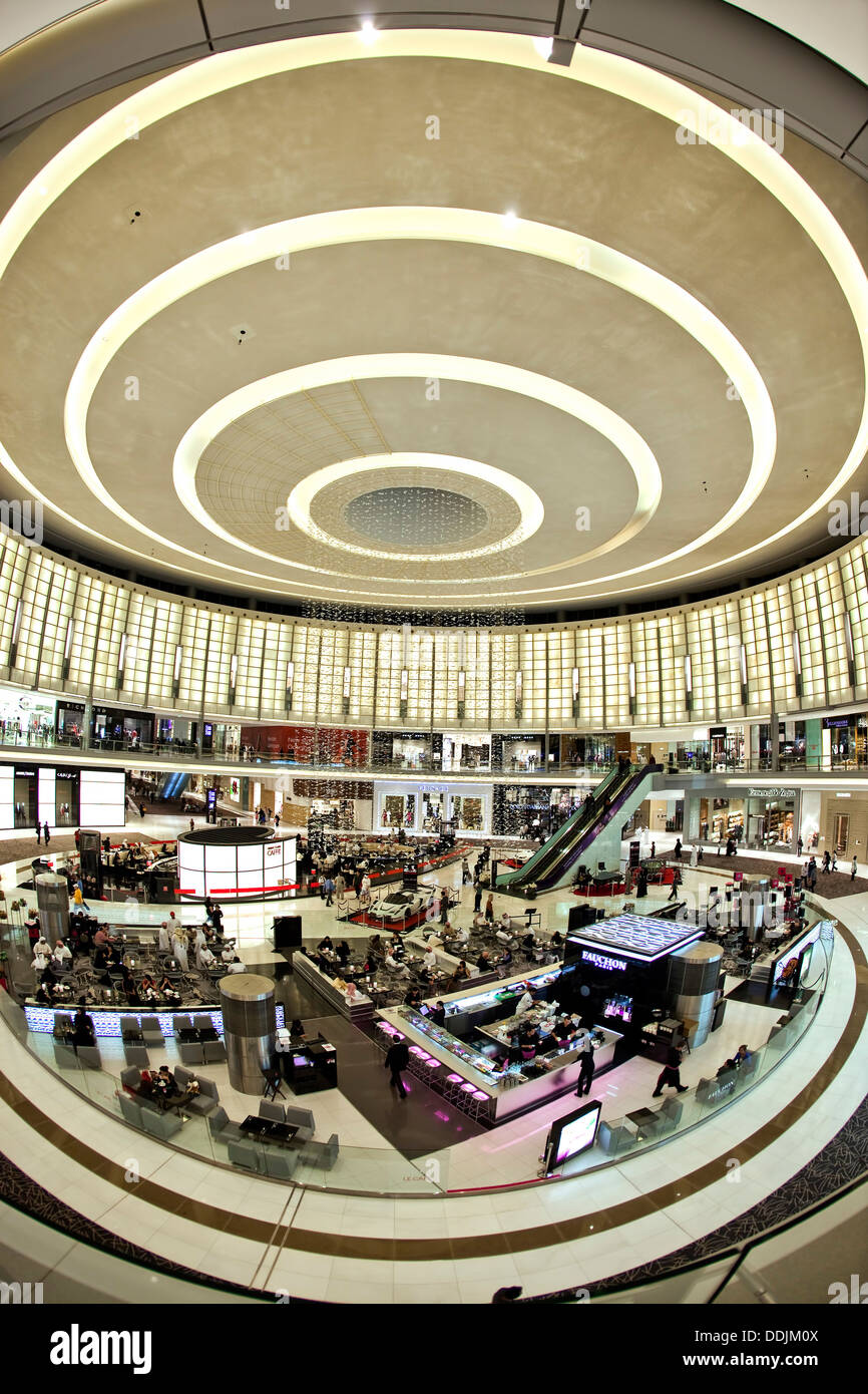 Dubai Mall, Armani Bar, architettura moderna, Foto Stock