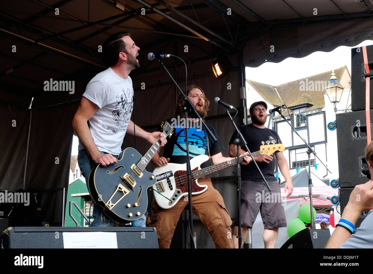 Il Lagan giocano la loro unica combinazione di Irish Folk e Punk a Kingston Carnevale 2013 Market Place, Kingston Upon Thames Foto Stock