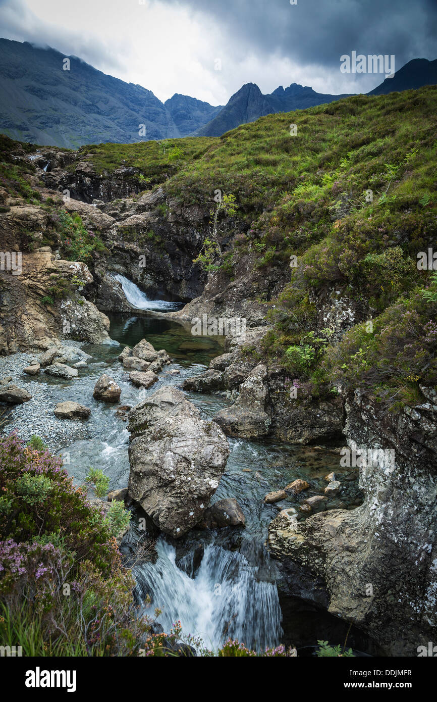 Cascate, Glen fragile, Isola di Skye in Scozia Foto Stock