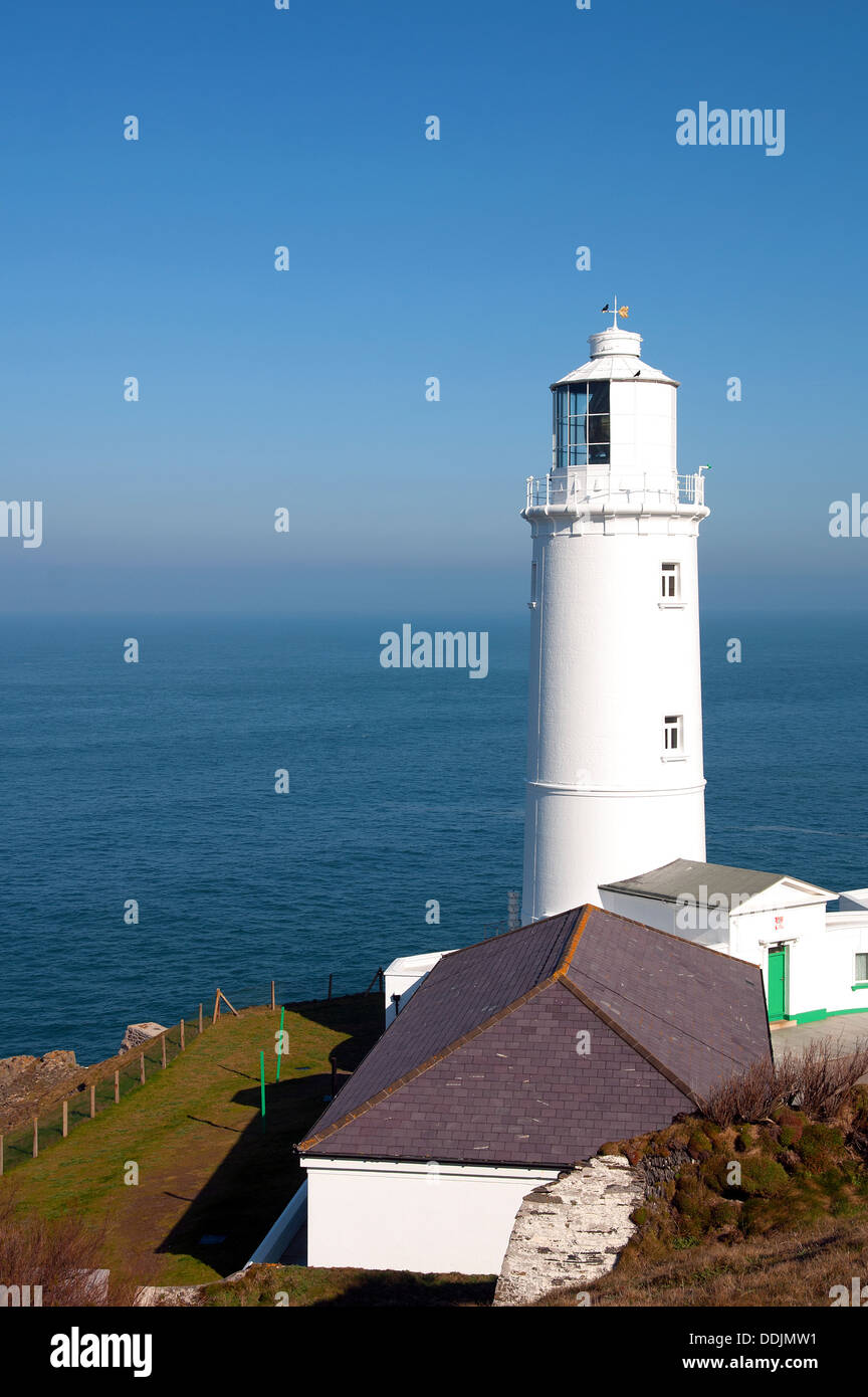 Trevose head lighthouse in North Cornwall, Regno Unito Foto Stock