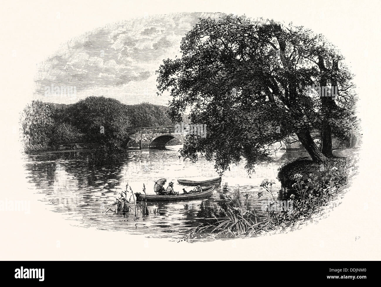 Il ponte, Otley, Regno Unito. Otley è una città di mercato e parrocchia civile nella città di Leeds Metropolitan Borough, West Yorkshire Foto Stock