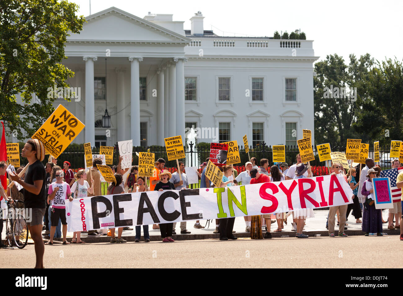 Guerra siriana avversari rally in Washington, DC Foto Stock