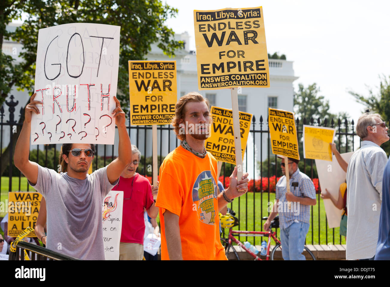 Guerra siriana avversari rally in Washington, DC Foto Stock