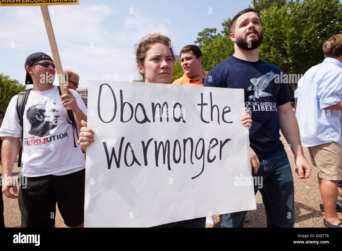 Obama la politica estera avversario - Washington DC, Stati Uniti d'America Foto Stock