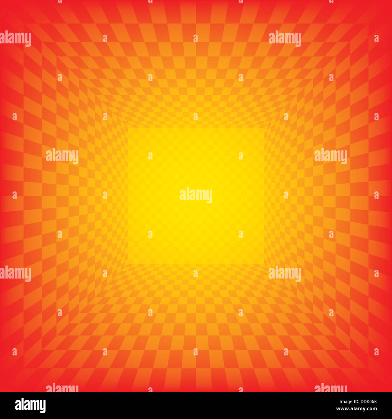 Abstract sfondo quadrato con pattern checkrwise su pareti Foto Stock