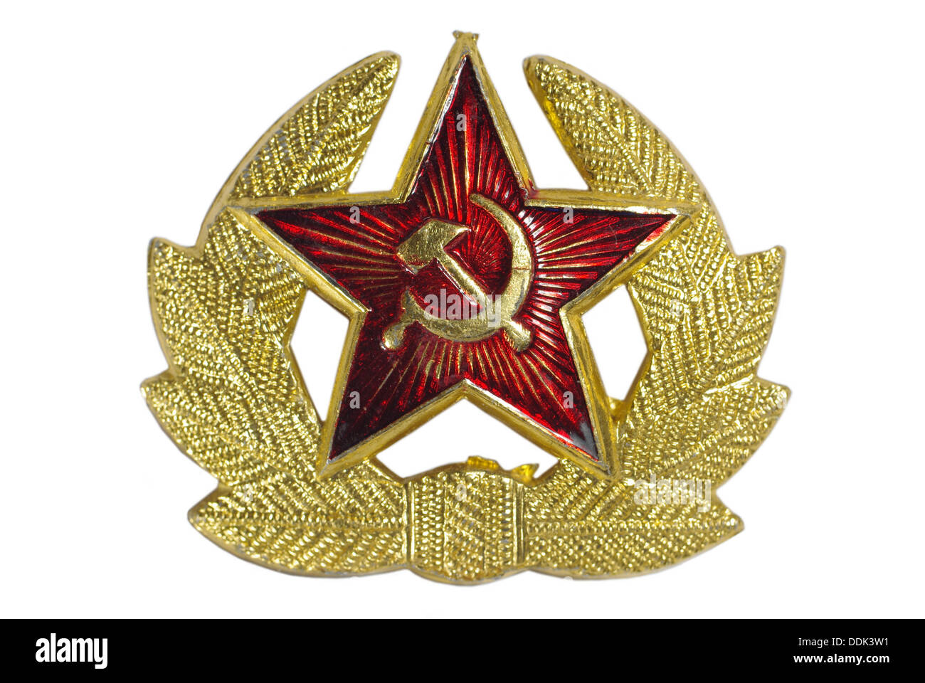 Insegne sovietica su sfondo bianco Foto Stock