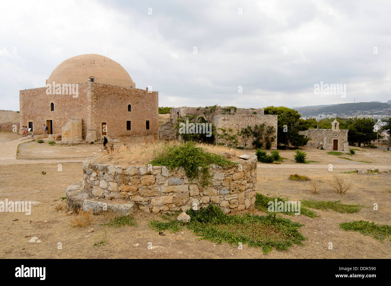 La Moschea del Sultano Ibrahim dentro la fortezza veneziana di Rethimno - Crete, Grecia Foto Stock