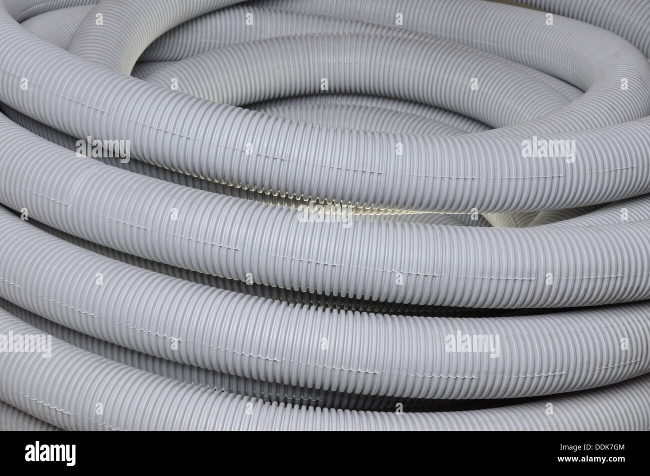 Tubo corrugato per impianti elettrici Foto Stock