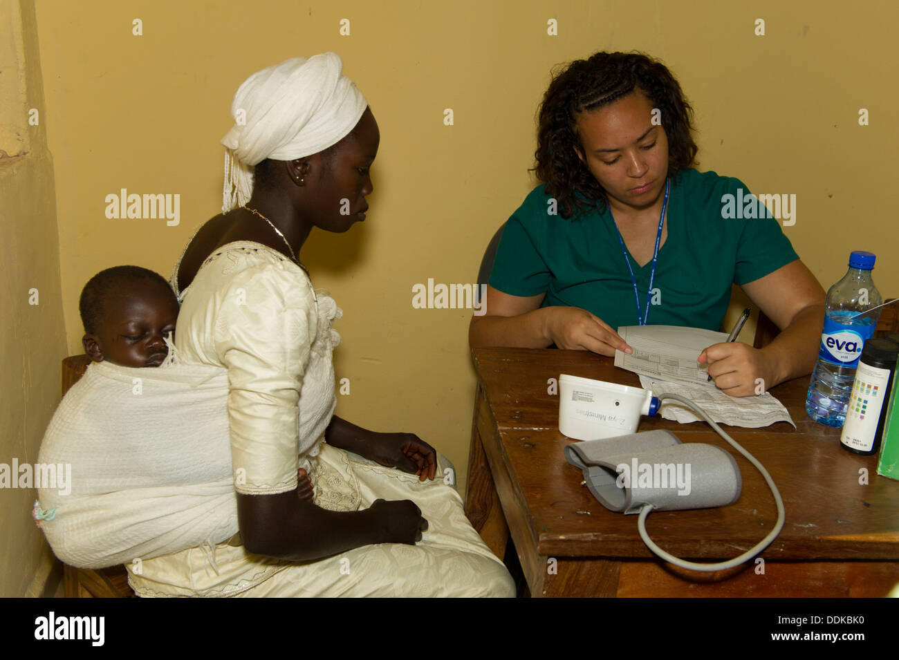 Area di classificazione di una clinica medica in Otutulu, Nigeria Foto Stock